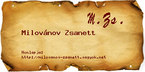 Milovánov Zsanett névjegykártya